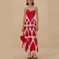 European and American fashion street fashion love print suspender dress