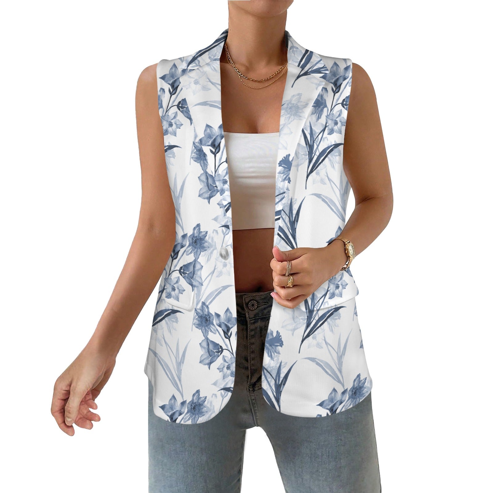 Women's Sleeveless Blazer popular fashion